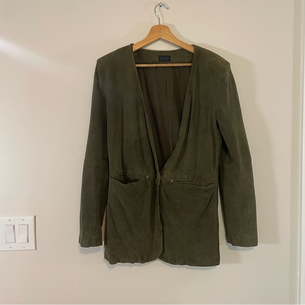 Diesel Co D Industry Boho  Surplus Goat Leather Cadet Jacket S/M
